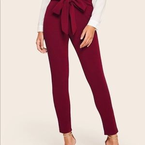 Size 5  Maroon tie waist pants